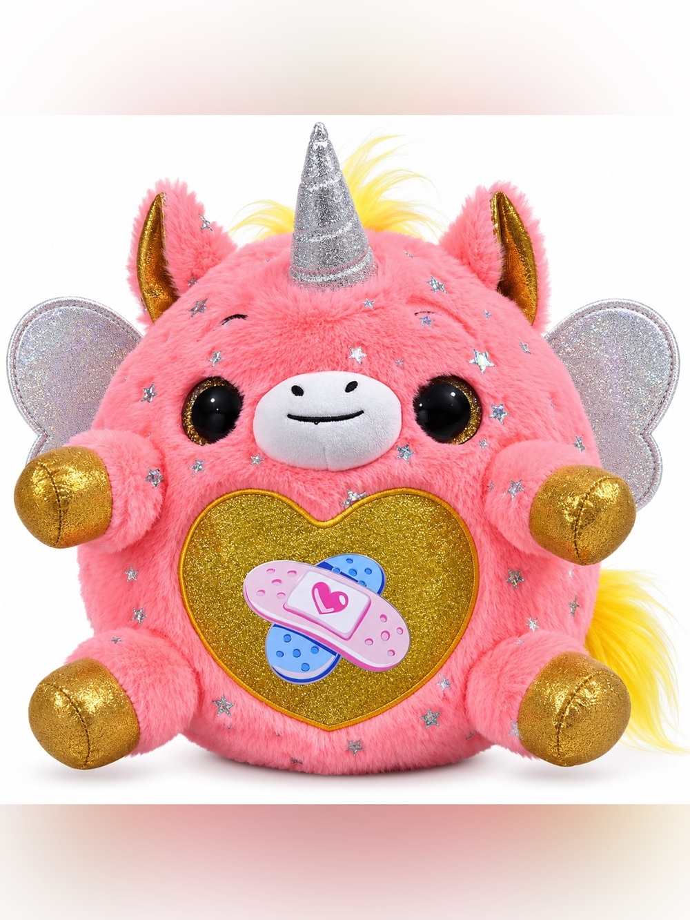 Zuru Rainbocorns Unicorn Rescue Stuffed Animal Cute Pink silver Gold Plush Toy